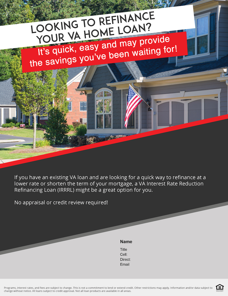 Looking to refinance your VA home loan?